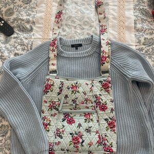 Vera Bradley light blue lightly quilted shoulder bag.